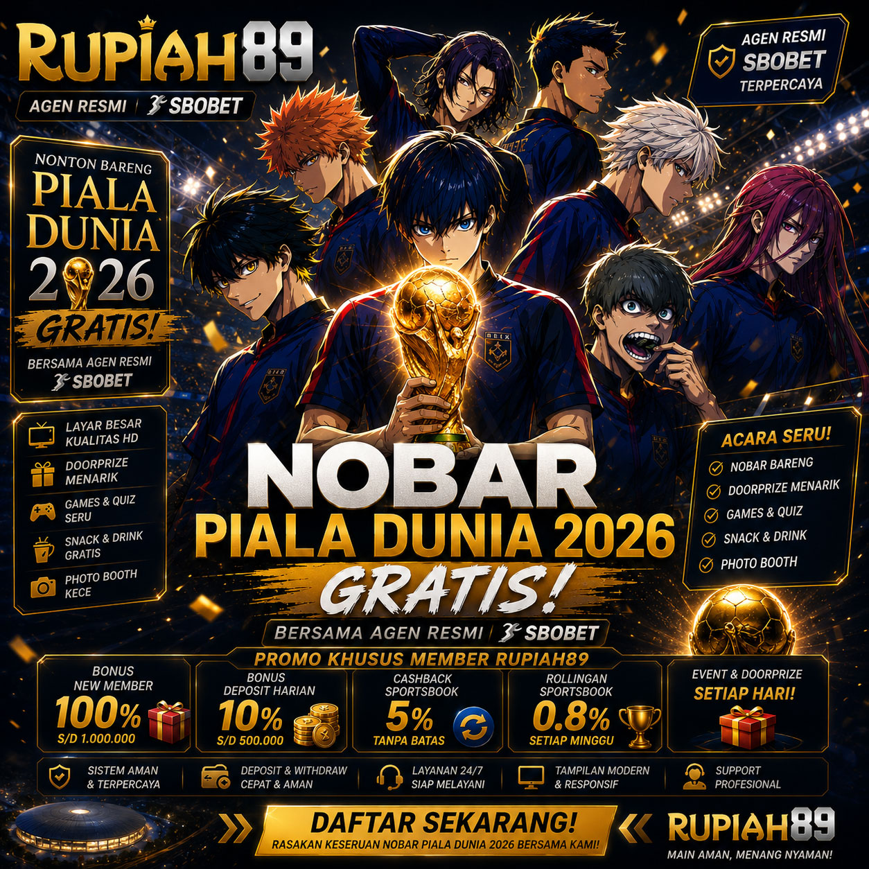 RUPIAH89: Nobar Piala Dunia 2026 Gratis Bersama Agen Resmi SBOBET